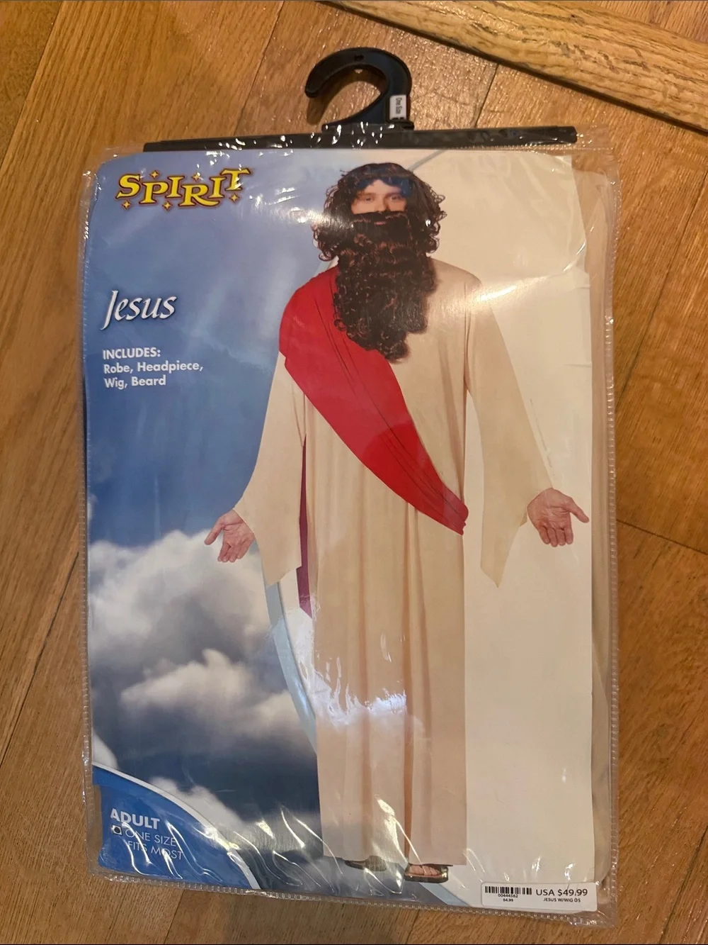 Spirit Adult Jesus Costume in Cream with Red Sash - Picture 1 of 6